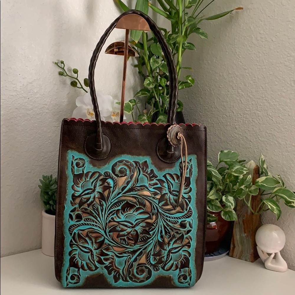Patricia Nash Shoulder bag: Turquoise Tooled
